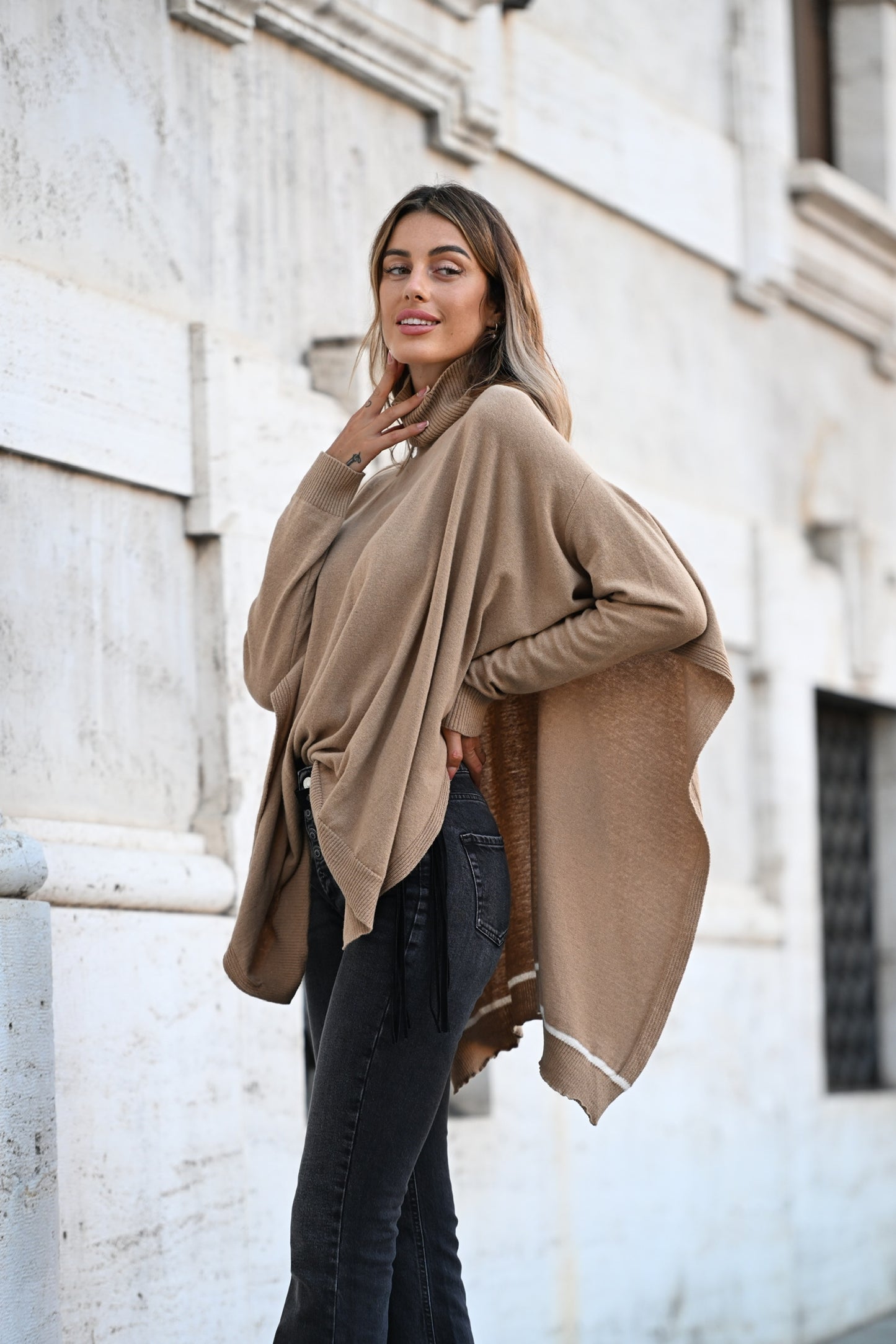 Akep - maxi maglia misto cashmere