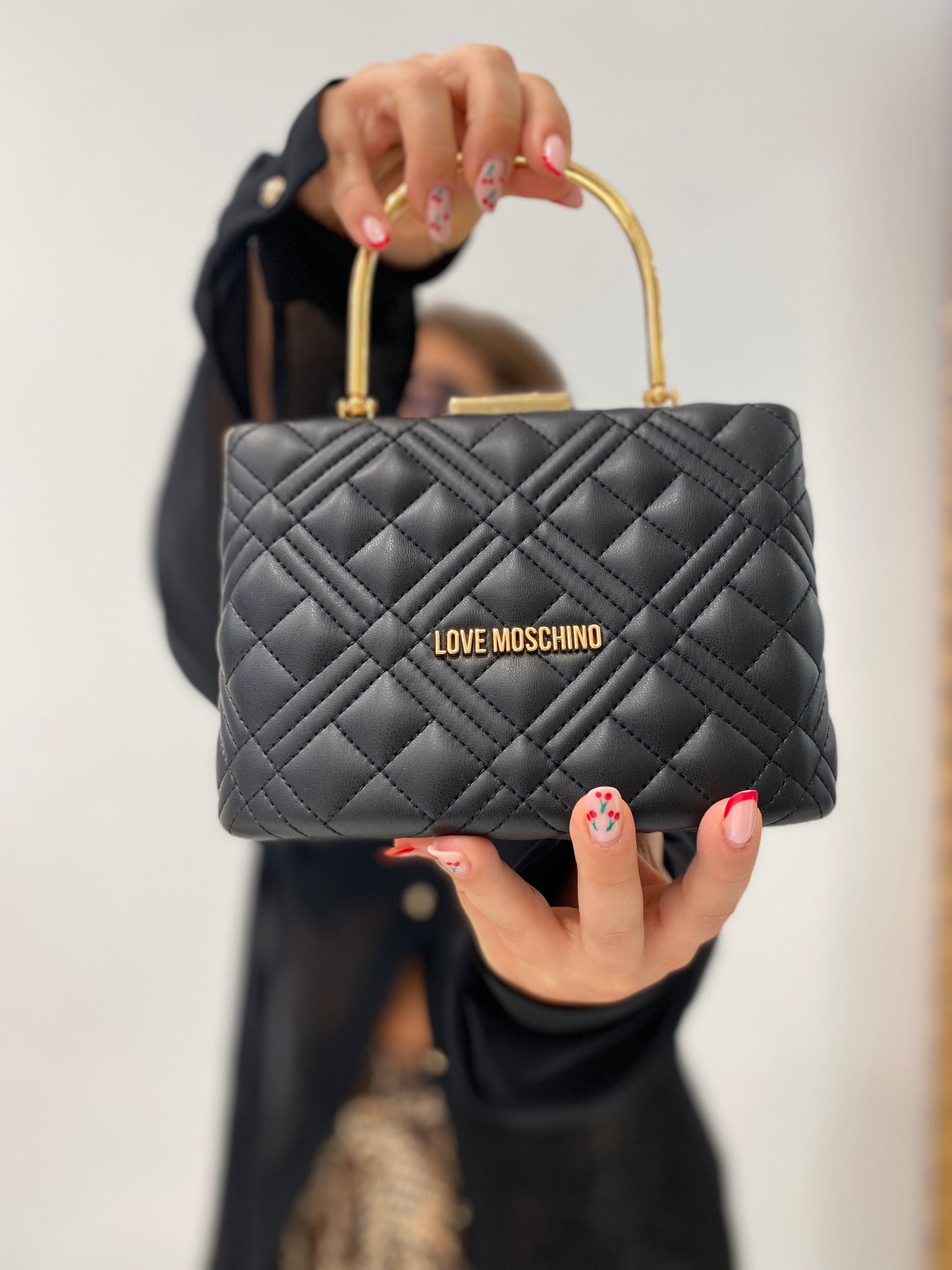 LoveMoschino- borsa PU nero
