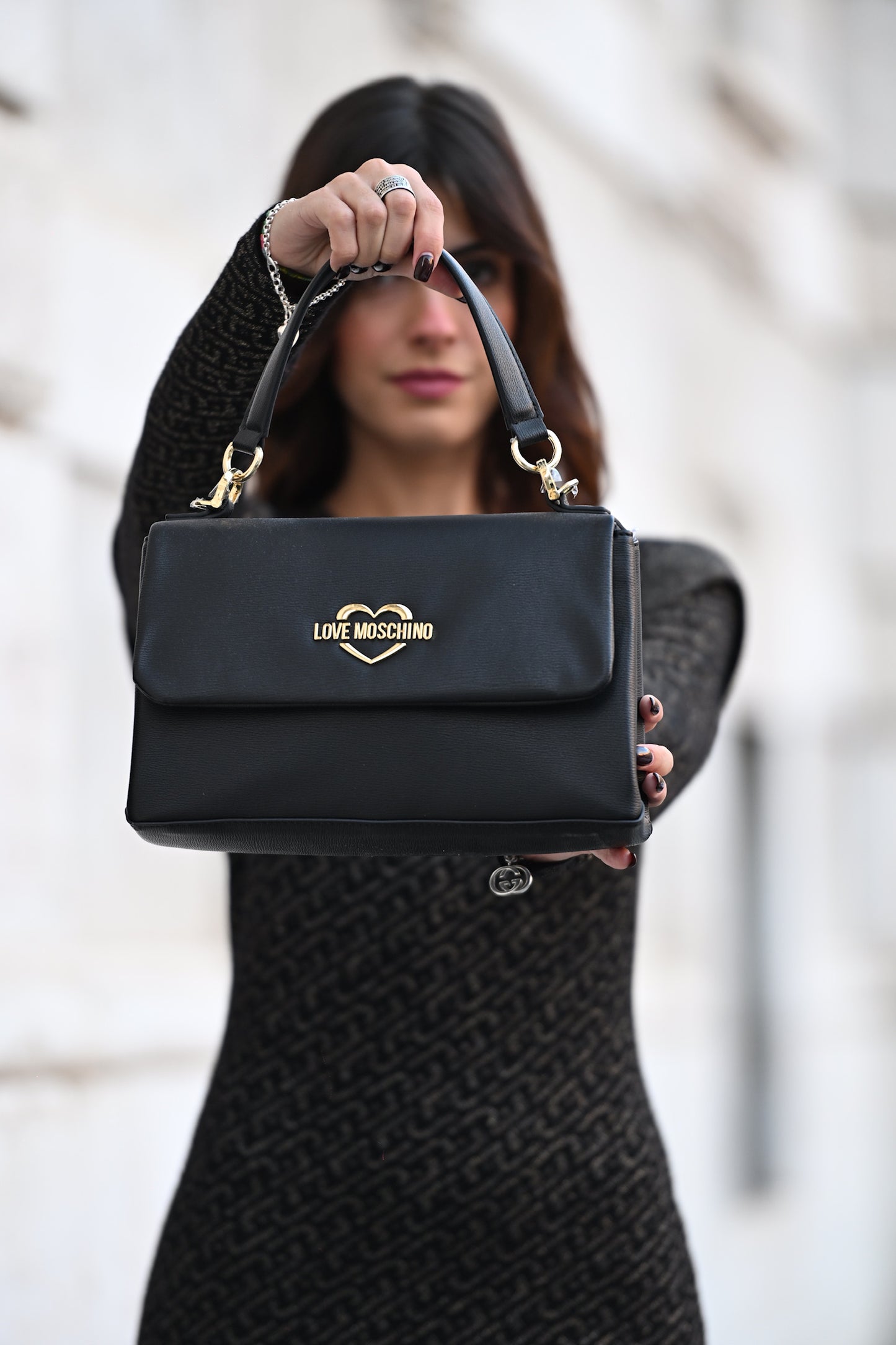 LoveMoschino - borsa PU nero