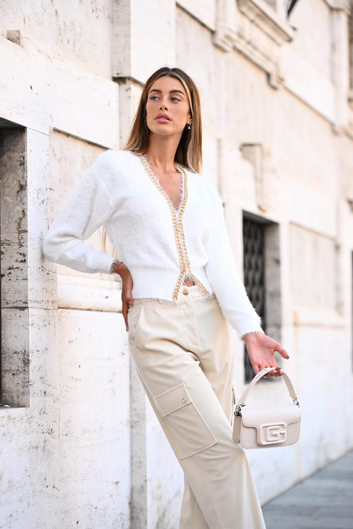 LiuJo - maglia aperta con dettaglio