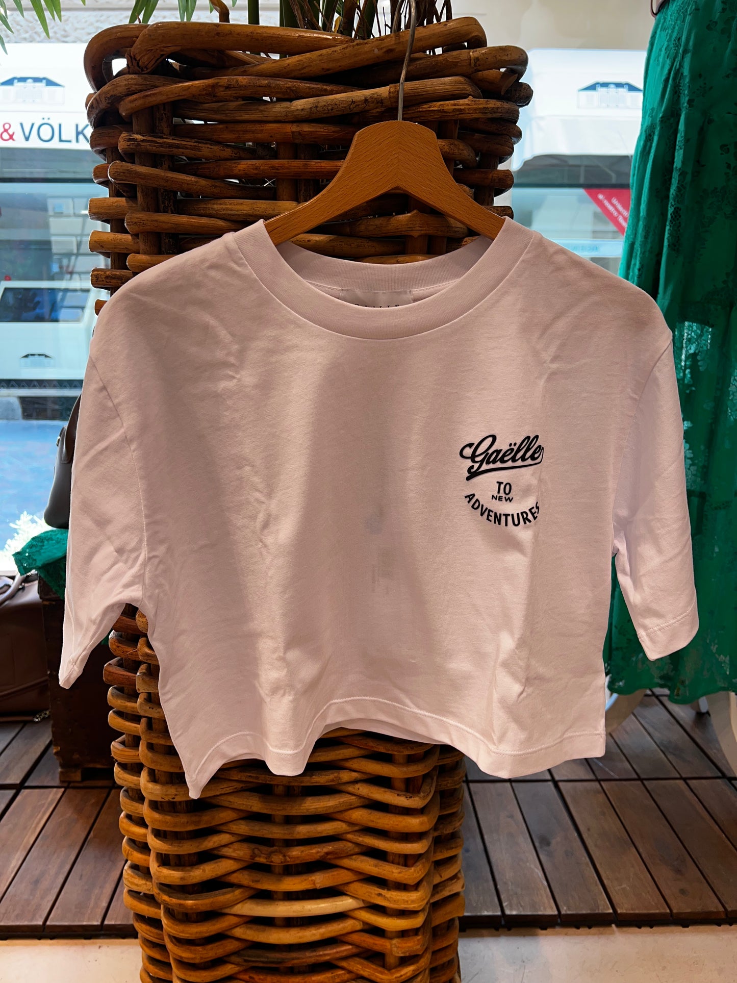 Gaëlle Paris - t-shirt cropped con stampa in Jersey