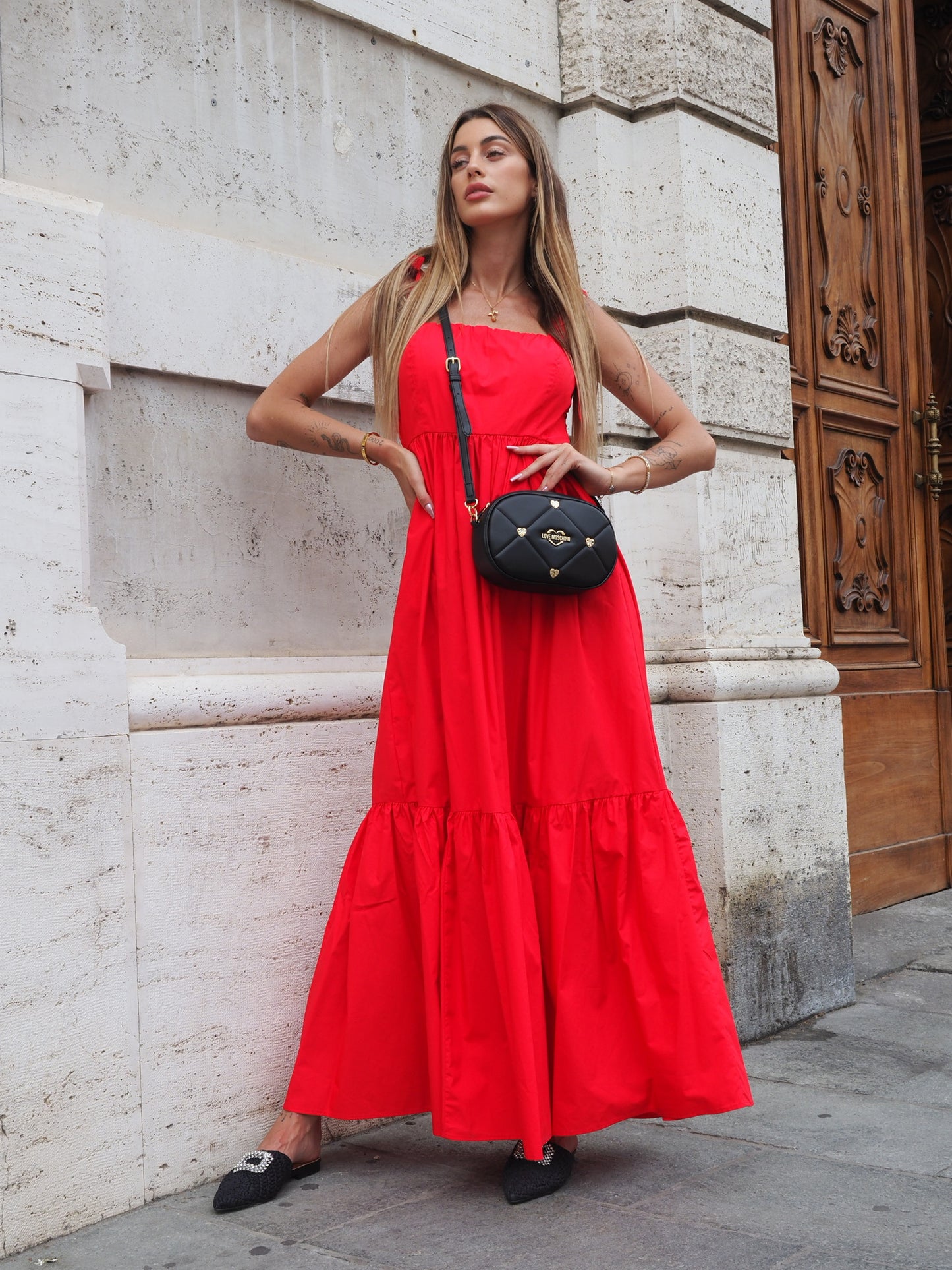 Giulia N couture - maxi abito balze