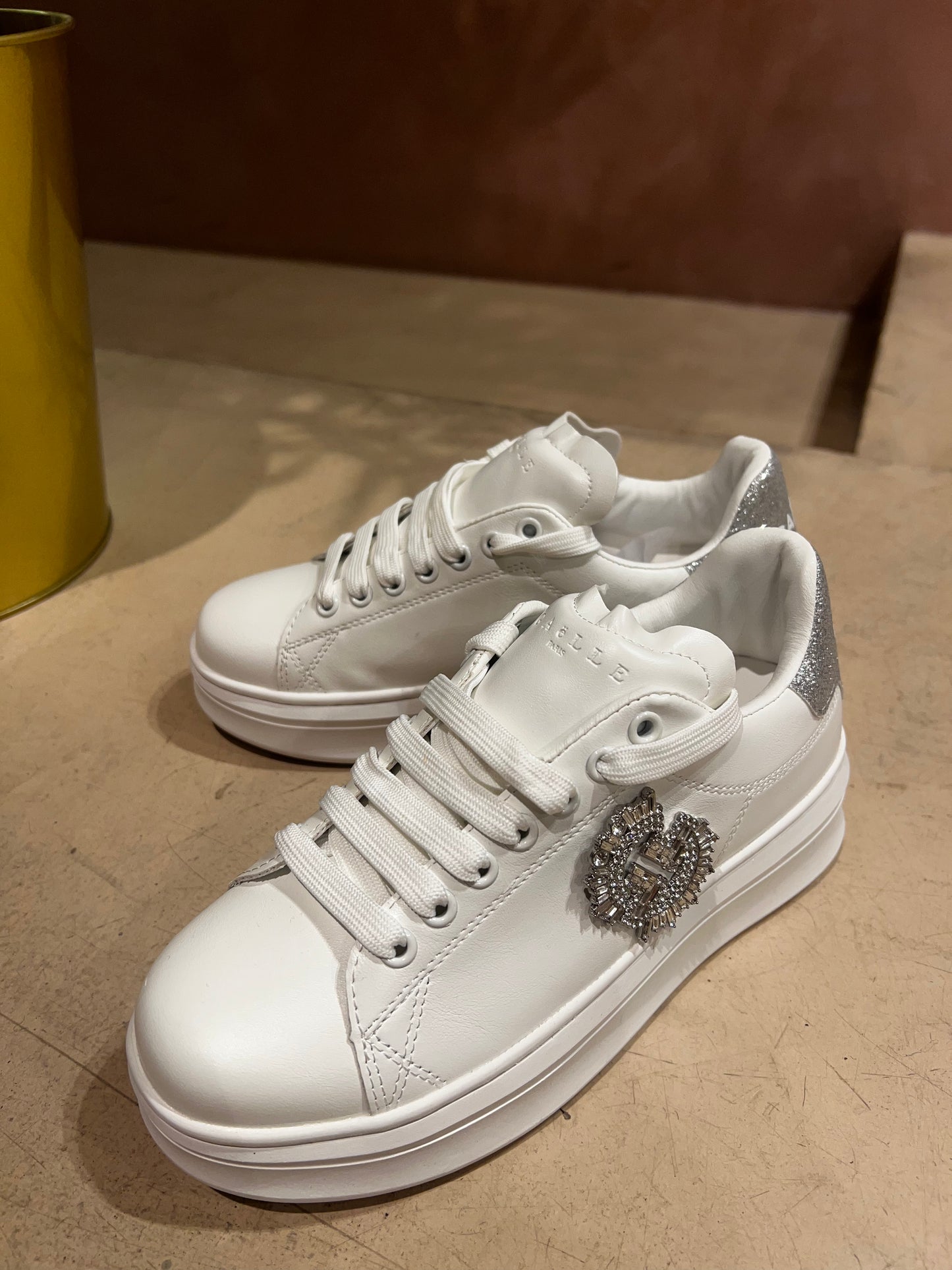 Gaëlle Paris - sneakers Addict ecopelle e microglitter