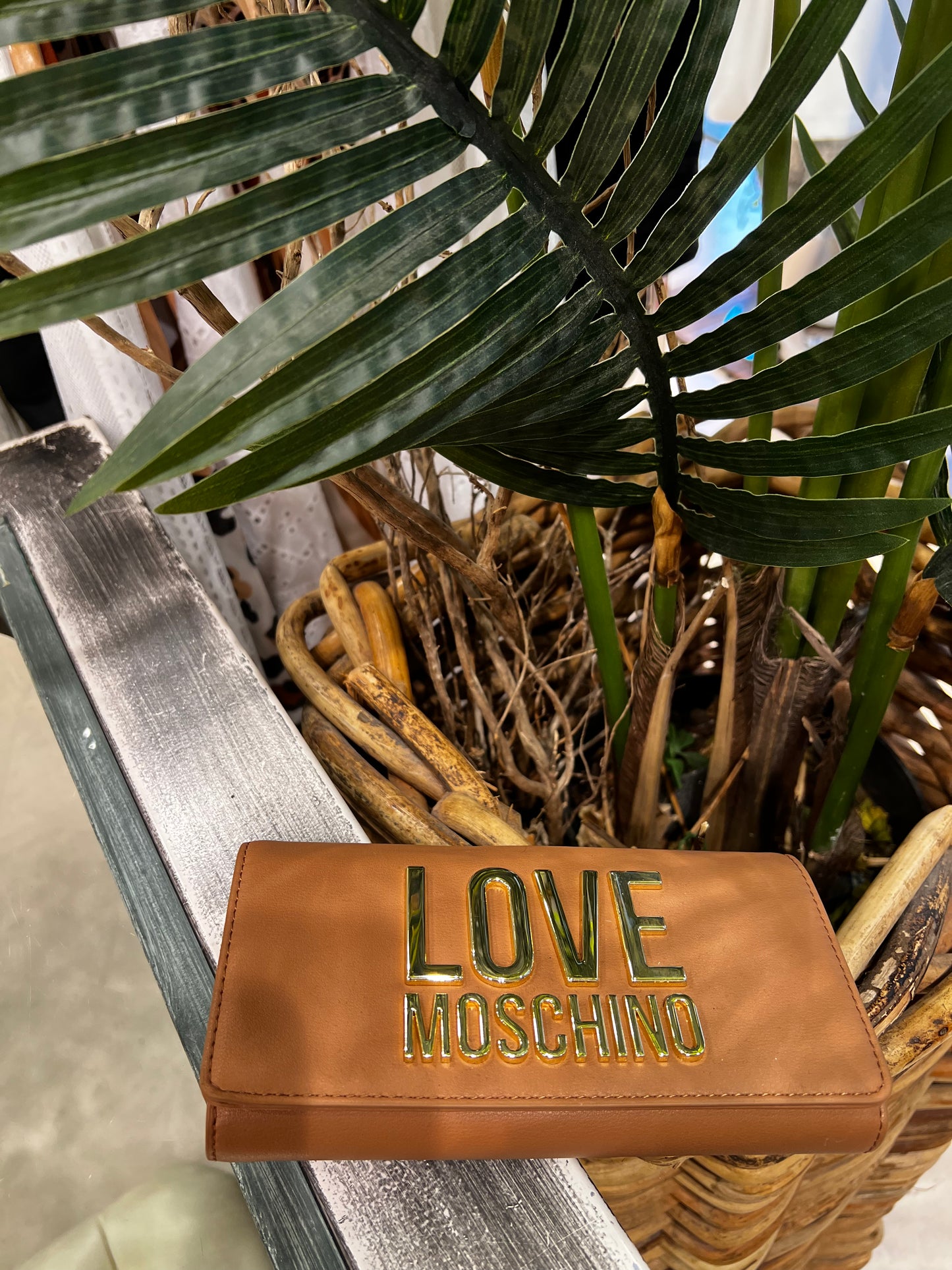 LoveMoschino - bonded PU cammello