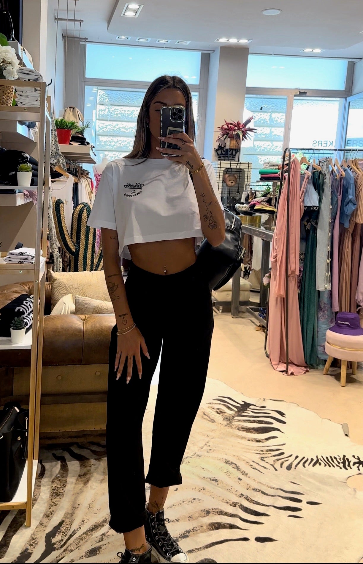 Gaëlle Paris - jeans slouchy con passante logato
