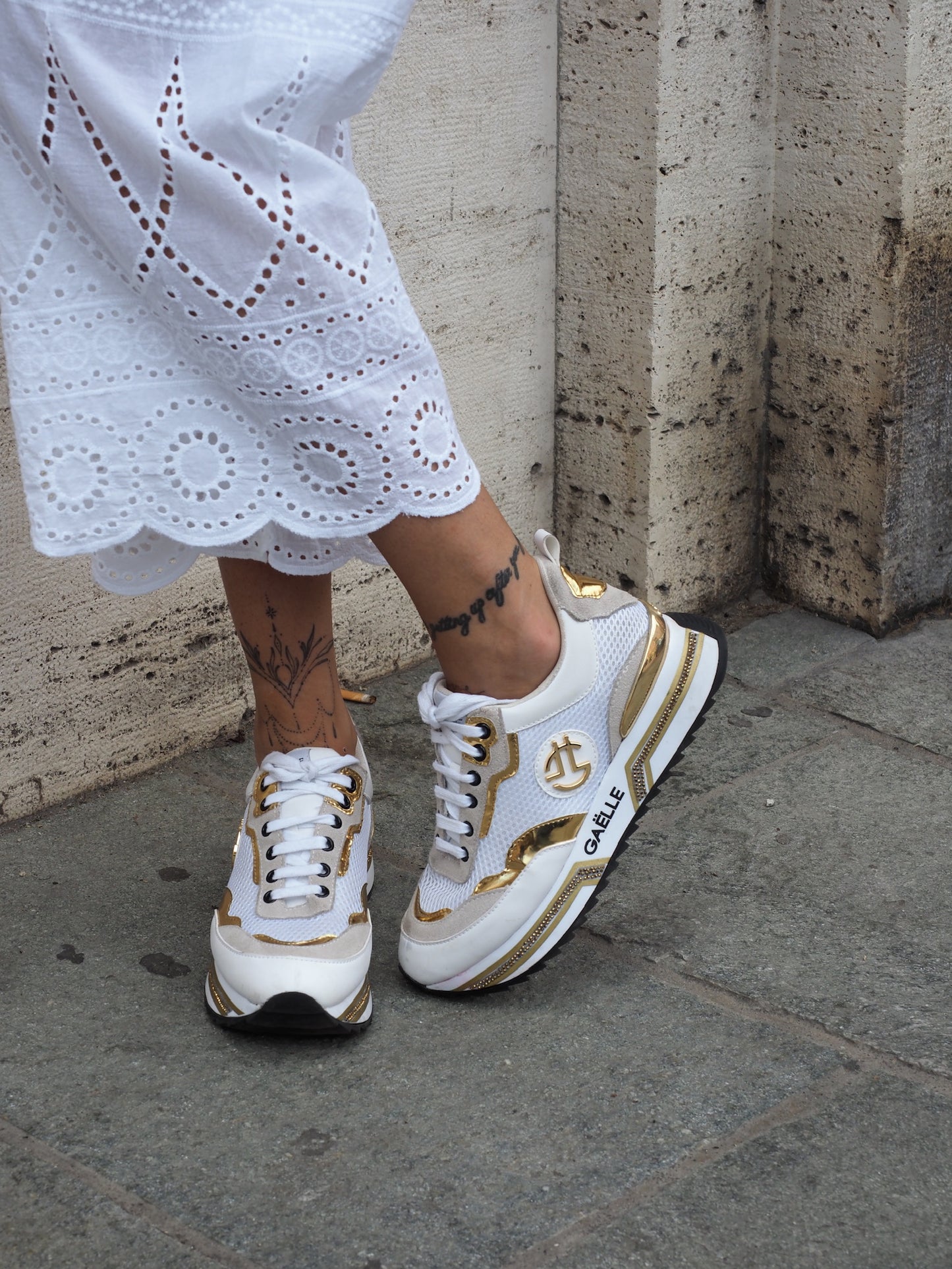Gaëlle Paris - Sneakers running con applicazioni logo