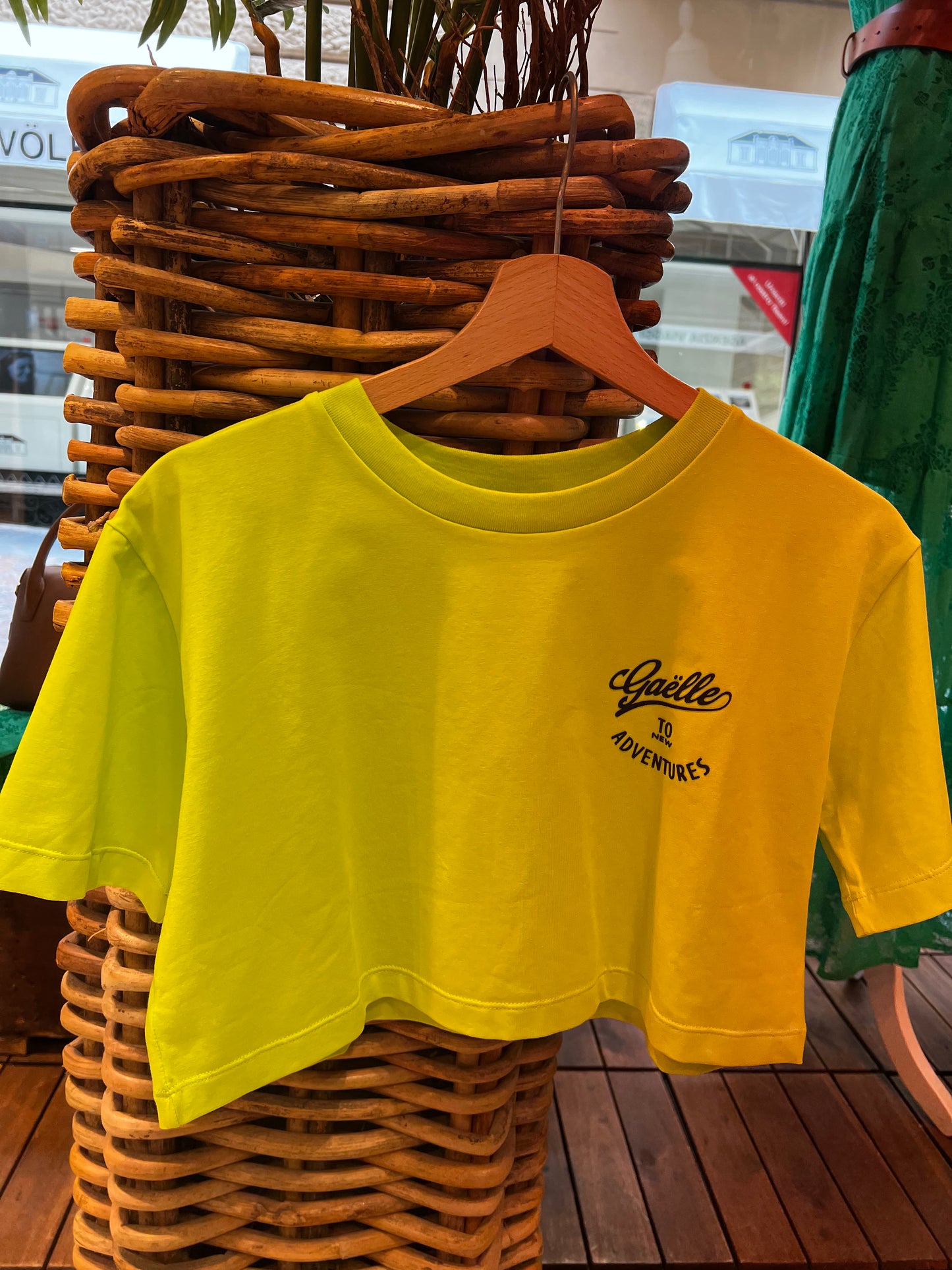 Gaëlle Paris - t-shirt cropped con stampa in Jersey