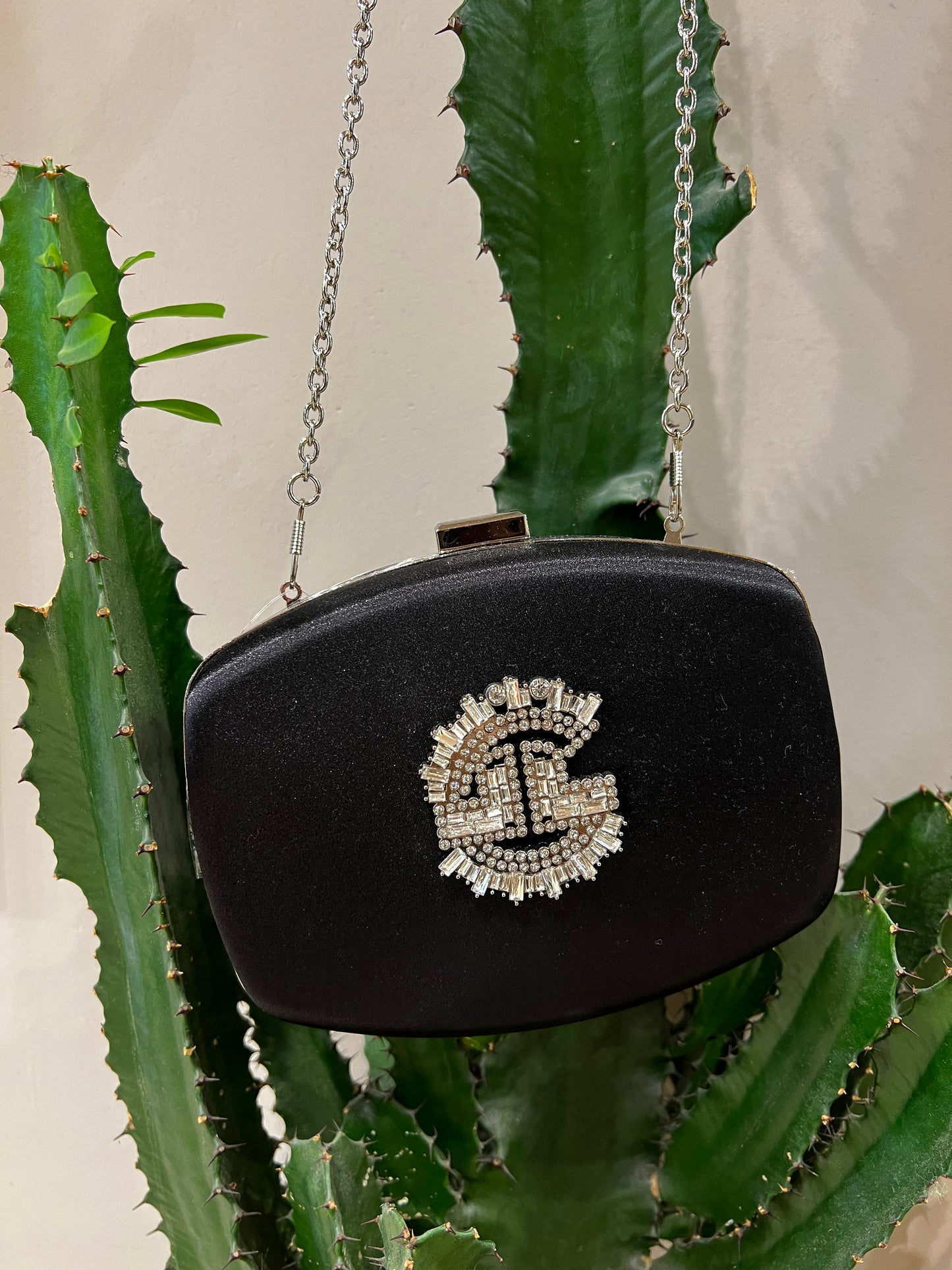 Gaëlle Paris - mini pochette con monogramma cristal