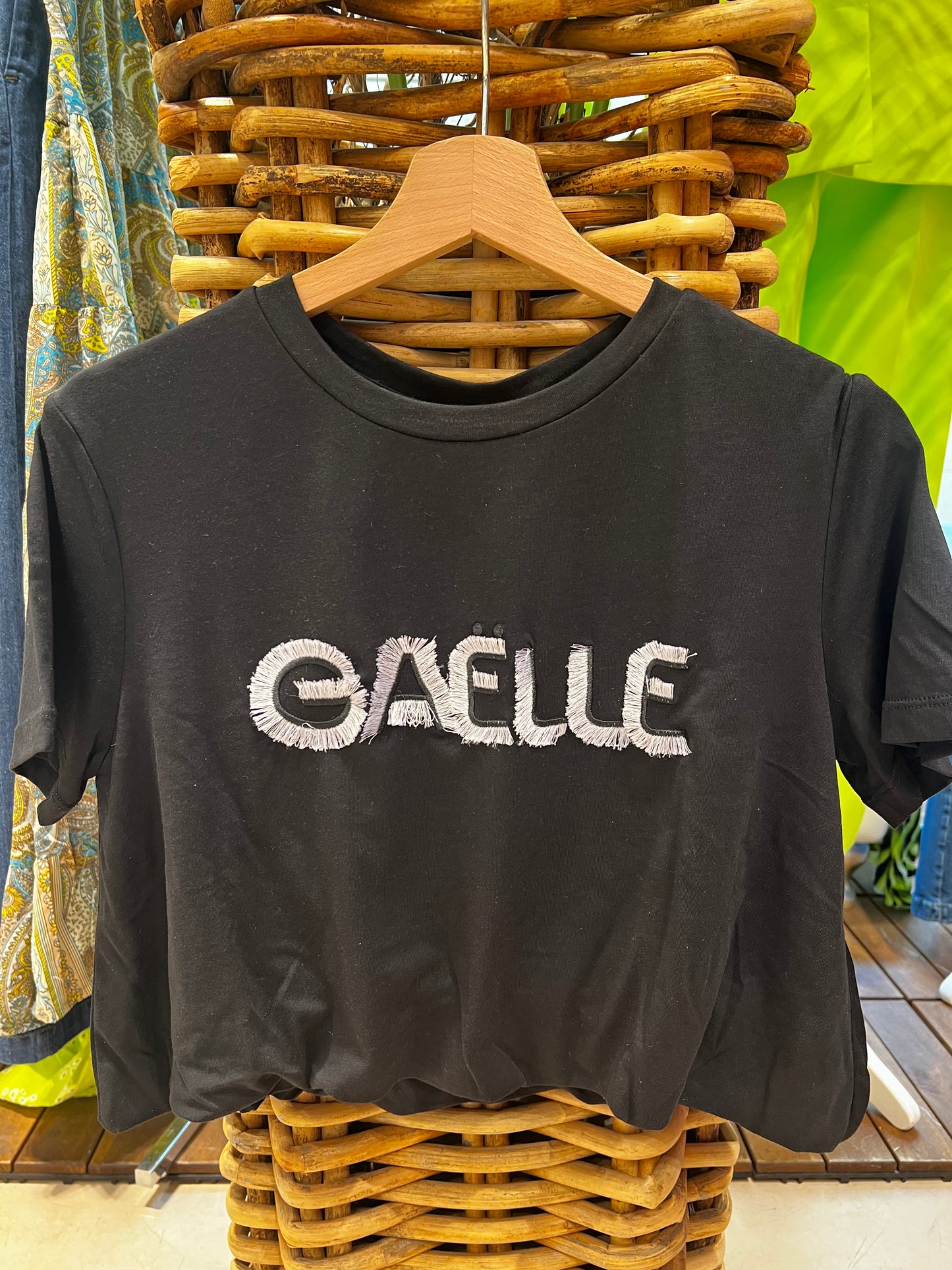 Gaëlle Paris - t-shirt modal cropped manica corta