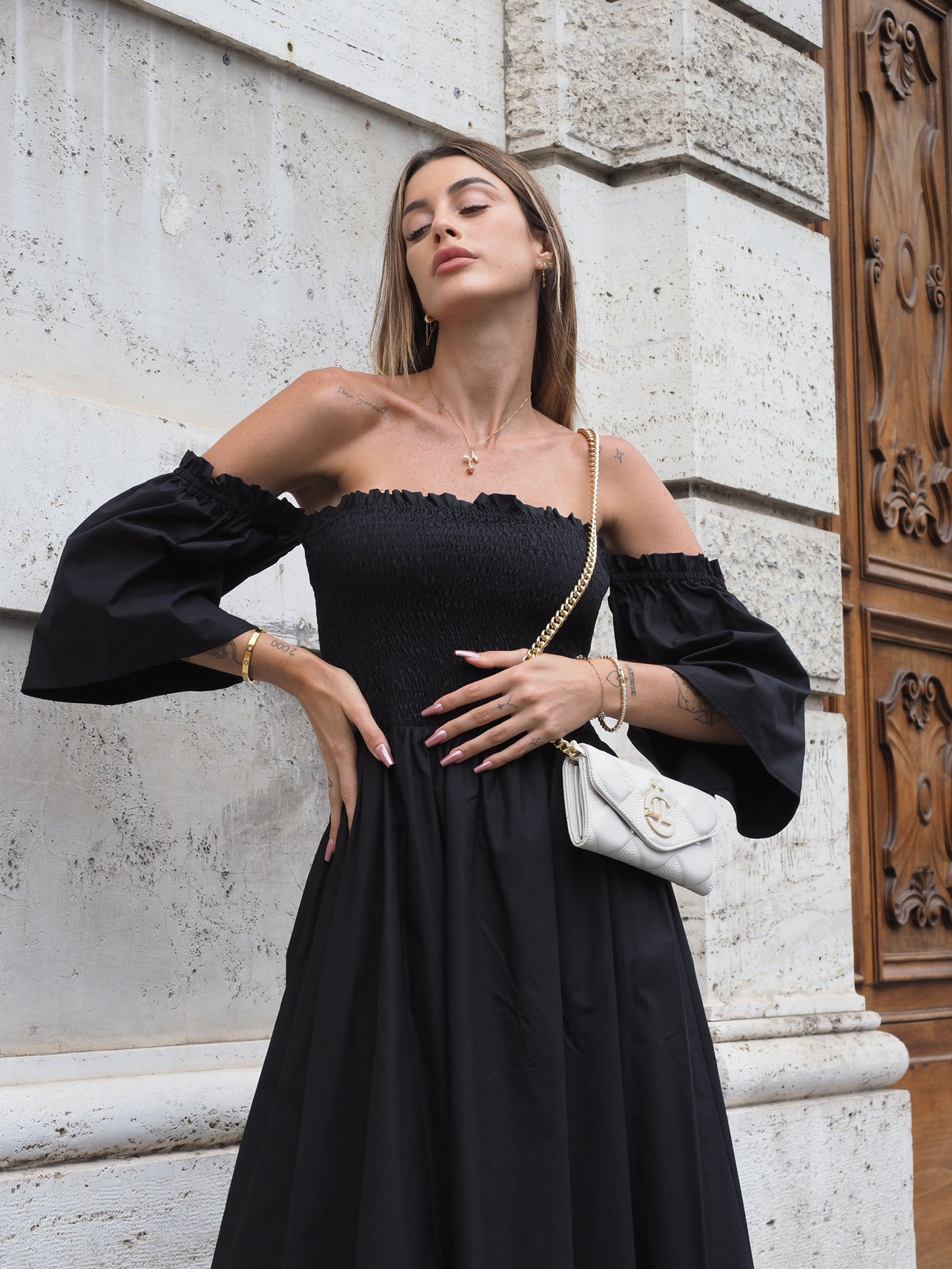 Gaëlle Paris - wallet matelasse a rombi puffer con impunture