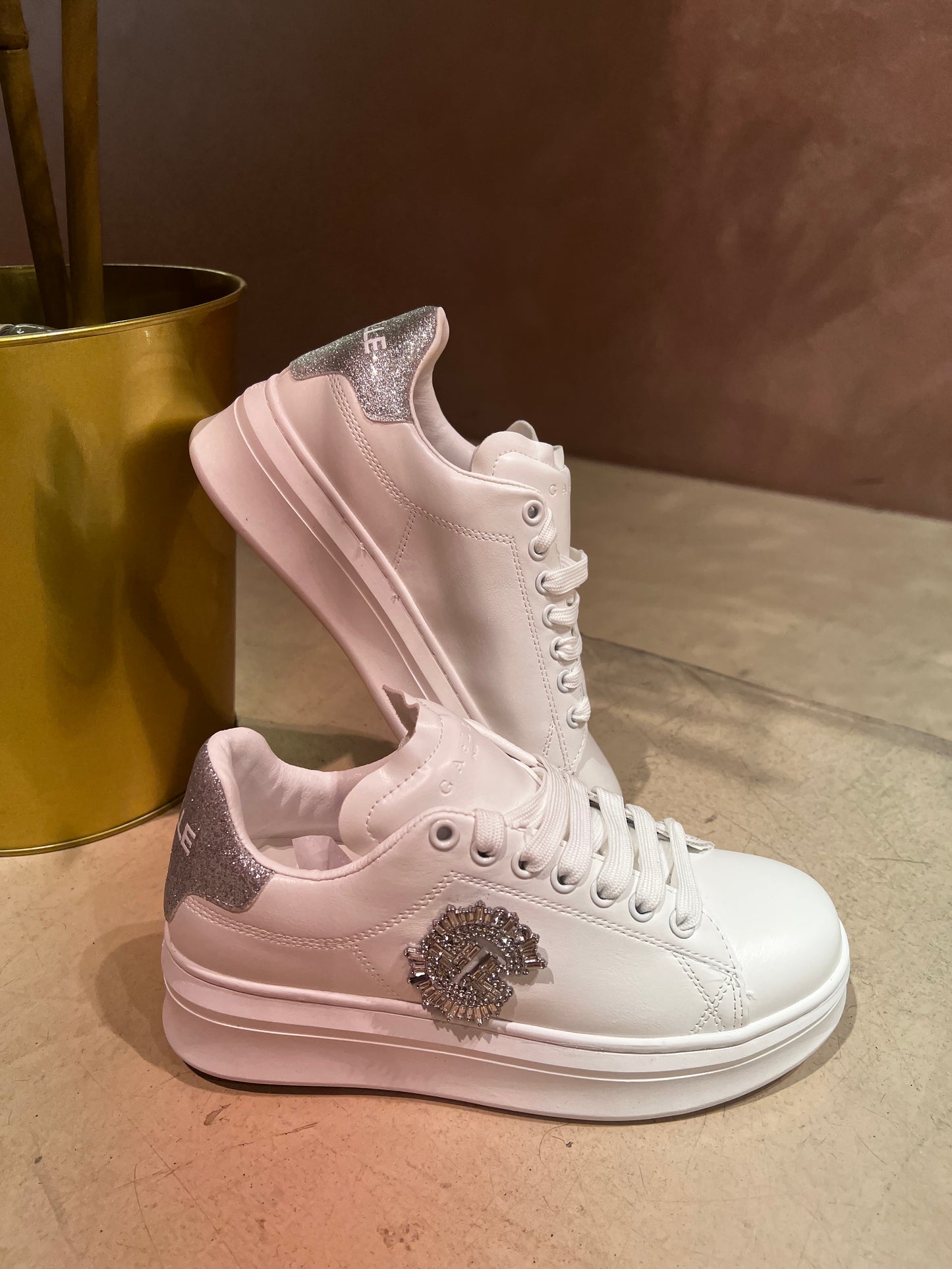 Gaëlle Paris - sneakers Addict ecopelle e microglitter