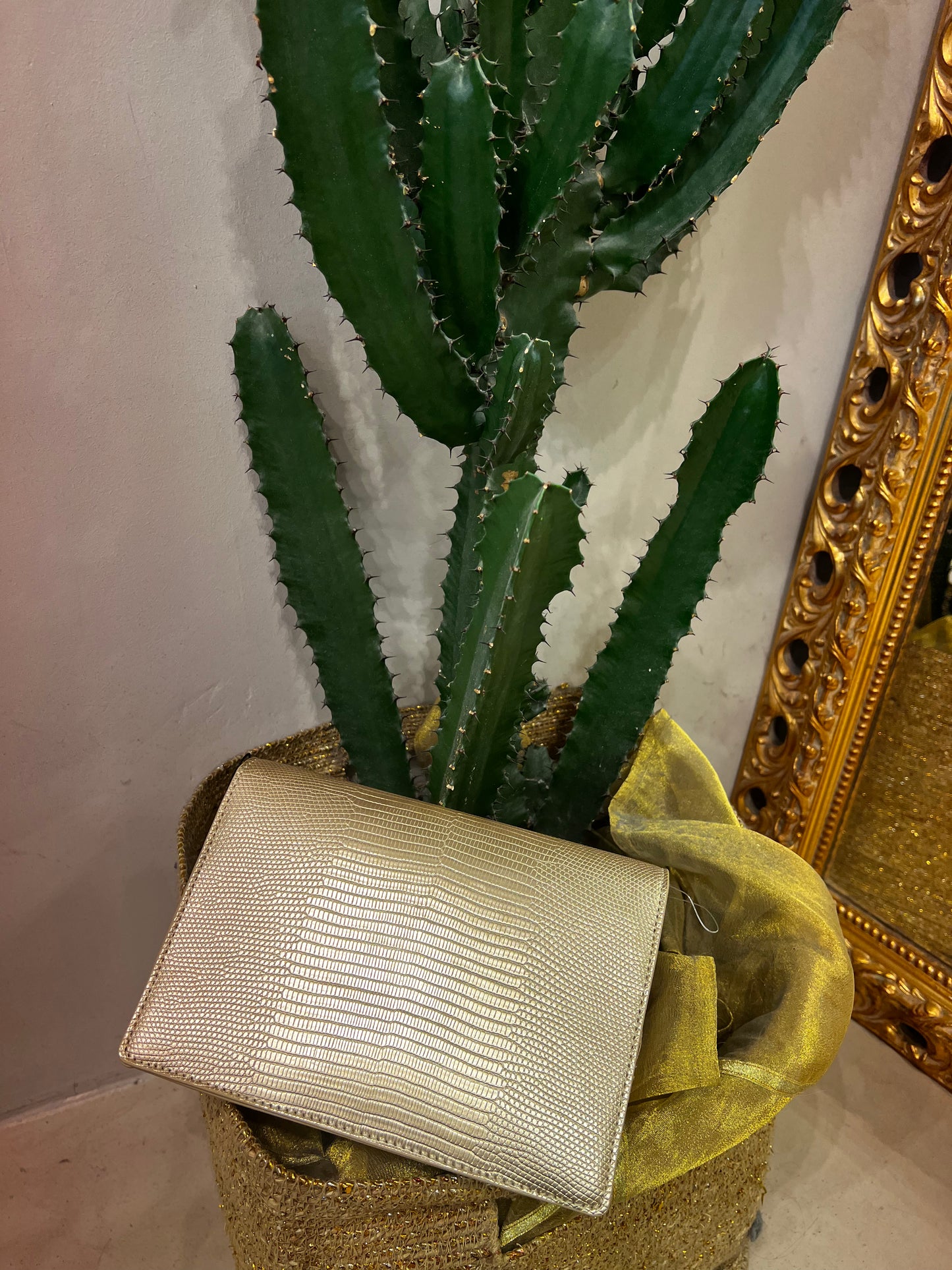 LoveMoschino - Borsa Lizard PU oro