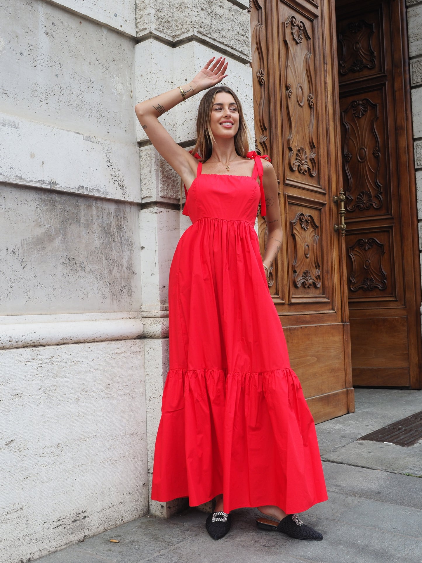 Giulia N couture - maxi abito balze