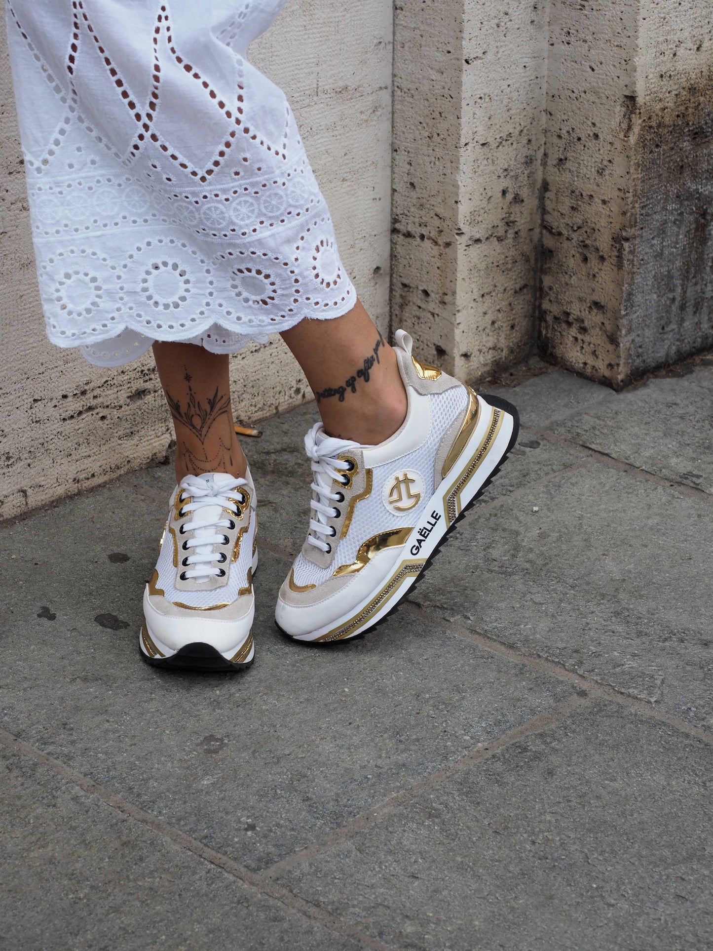 Gaëlle Paris - Sneakers running con applicazioni logo