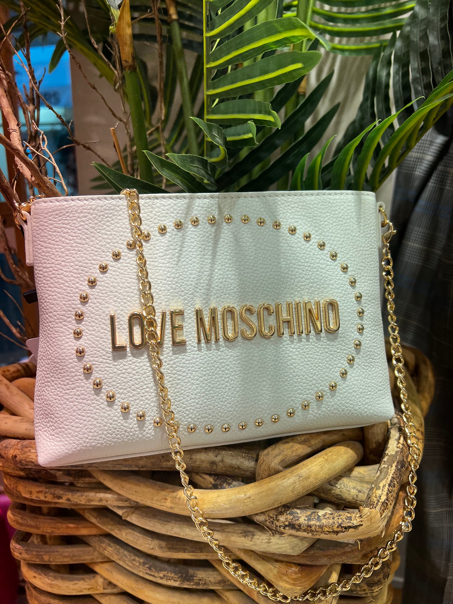 LoveMoschino - borsa vitello bianco