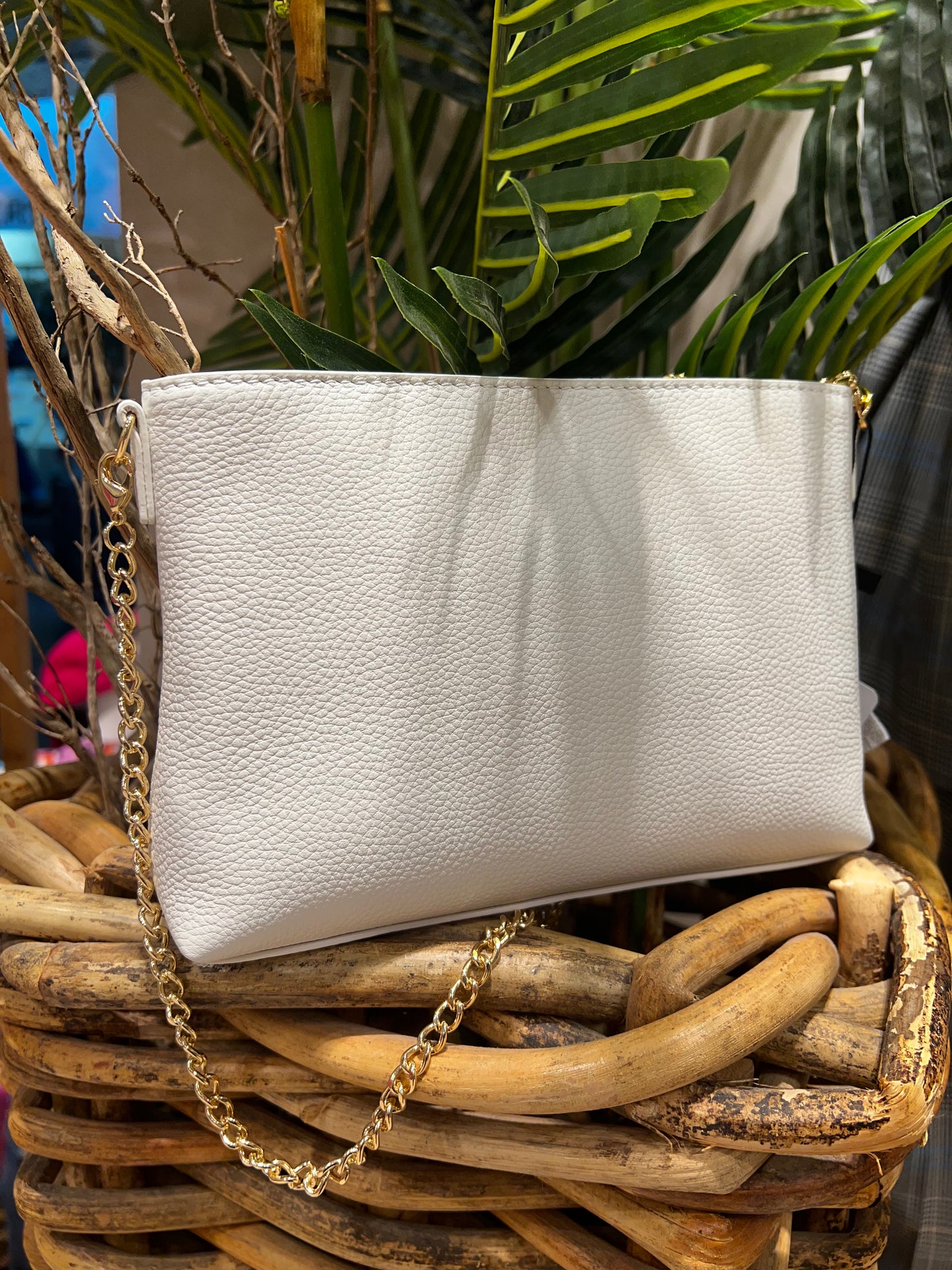 LoveMoschino - borsa vitello bianco
