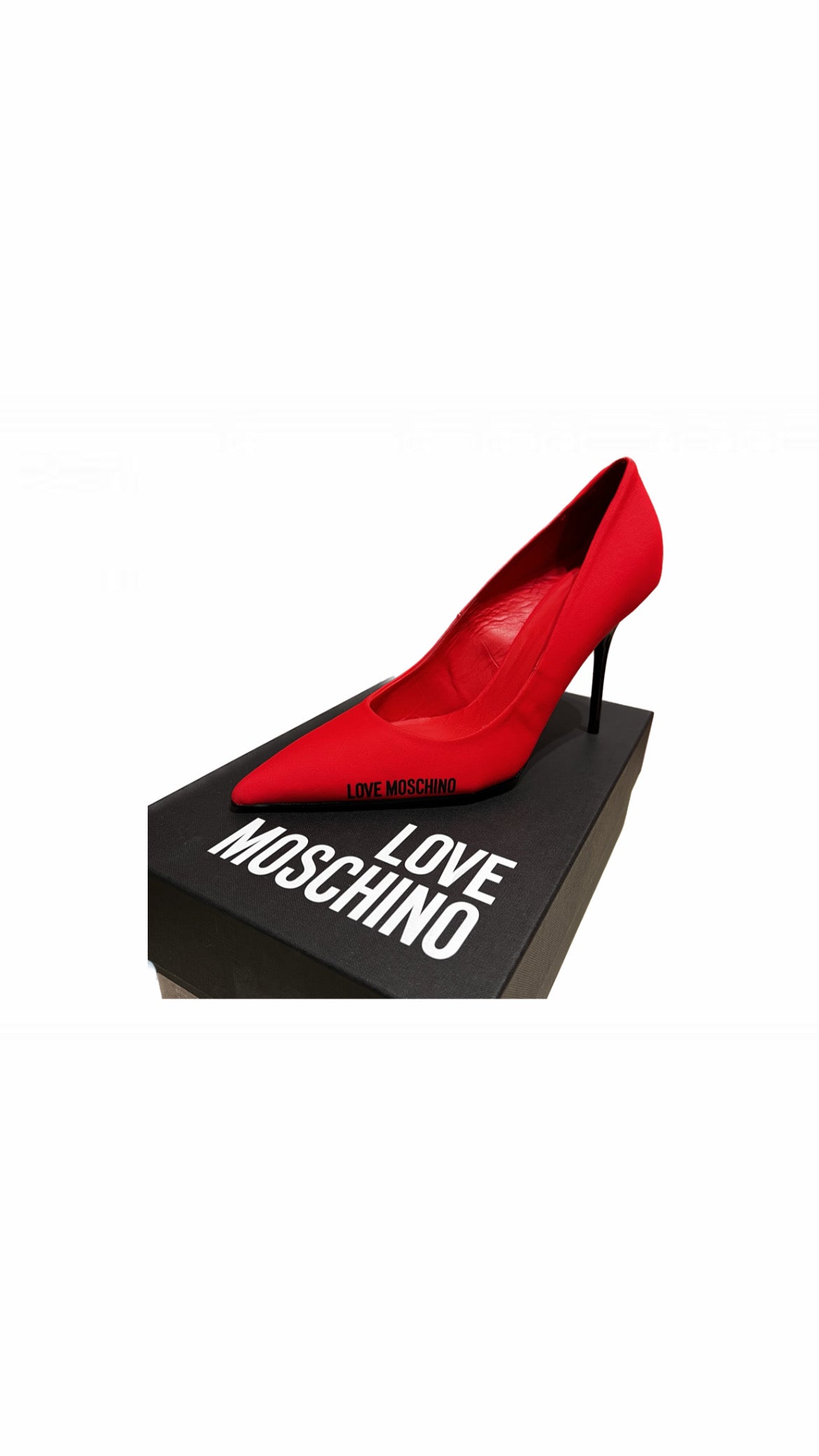 LoveMoschino - Scarpa Spillo95 lycra rosso