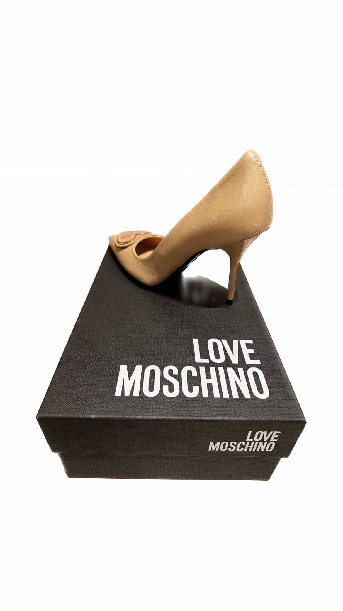 LoveMoschino - Scarpa spillo95 nappa nude