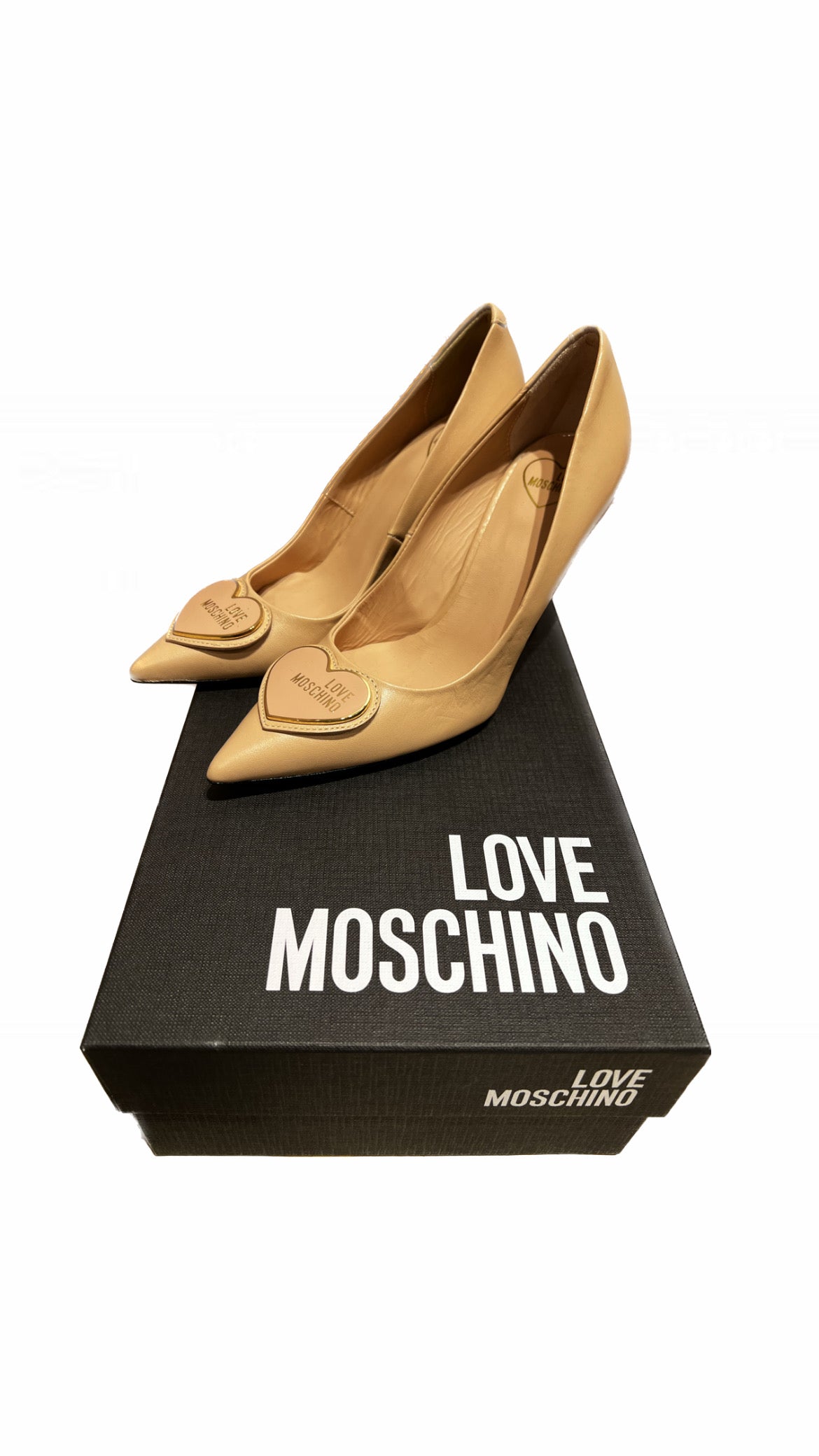 LoveMoschino - Scarpa spillo95 nappa nude