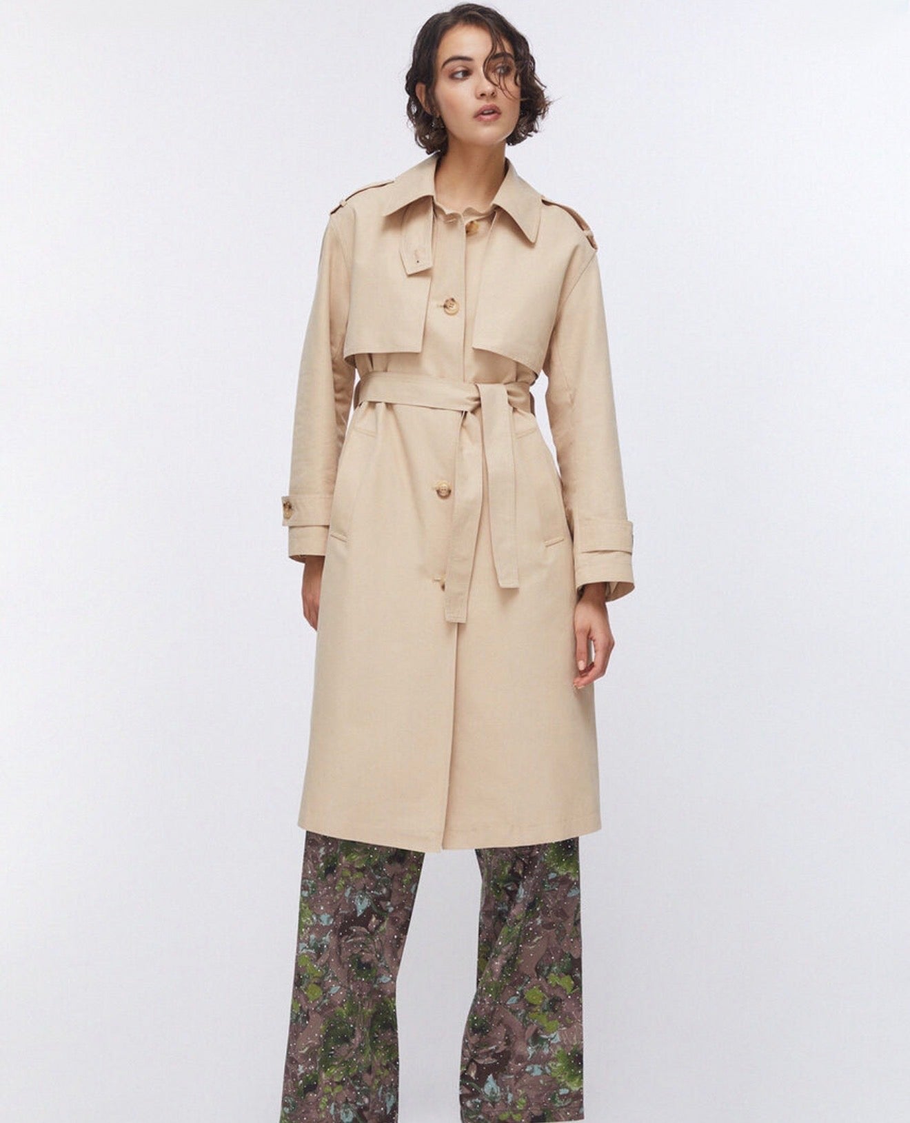 Trench lungo con foulard Liujo