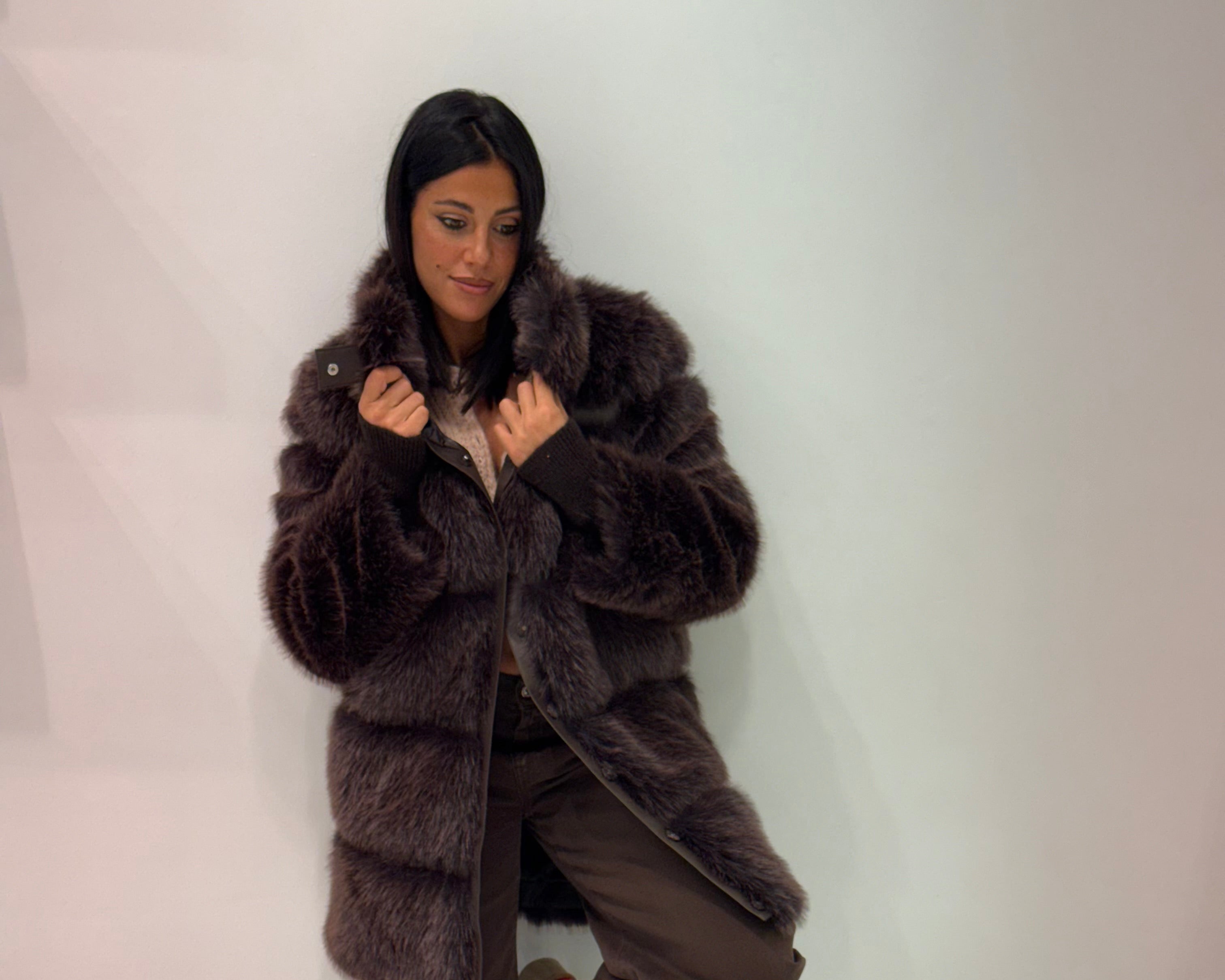 Giubbotto fluffy midi Patrizia Pepe