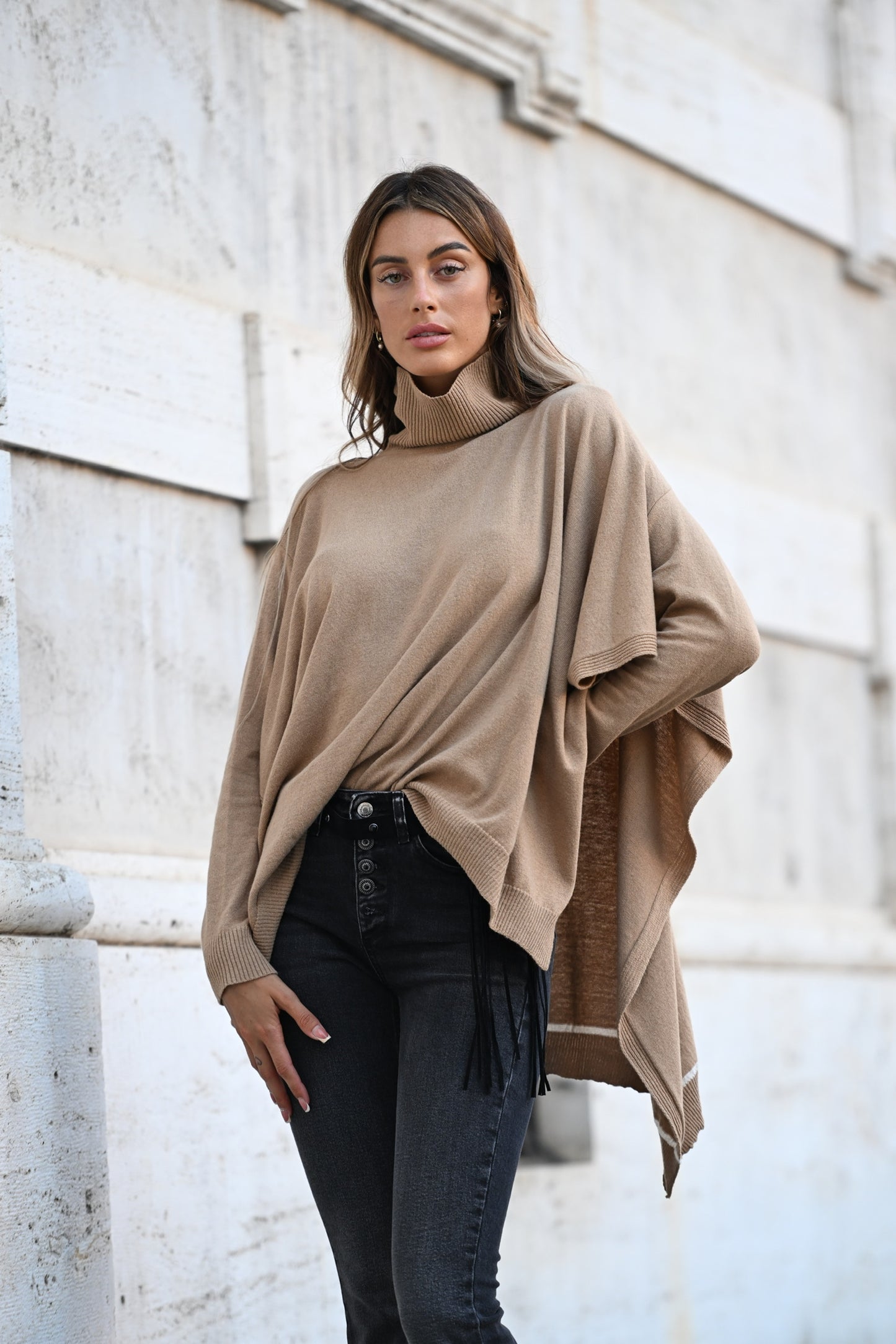 Akep - maxi maglia misto cashmere