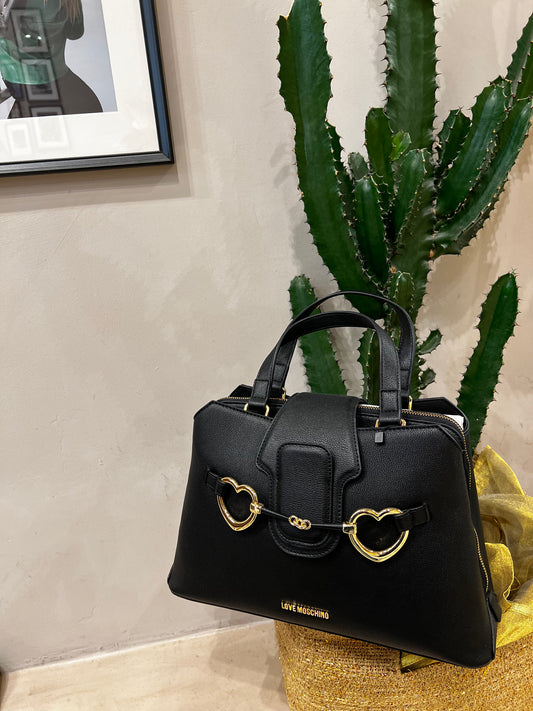 LoveMoschino - borsa PU nero cuore