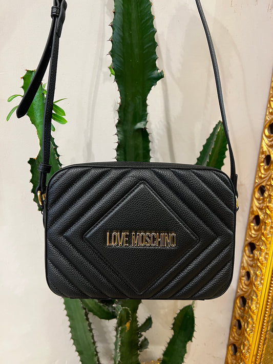 LoveMoschino - Borsa vitello trapuntato nero