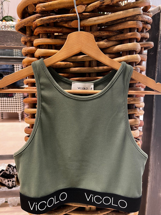 Vicolo - top verde militare