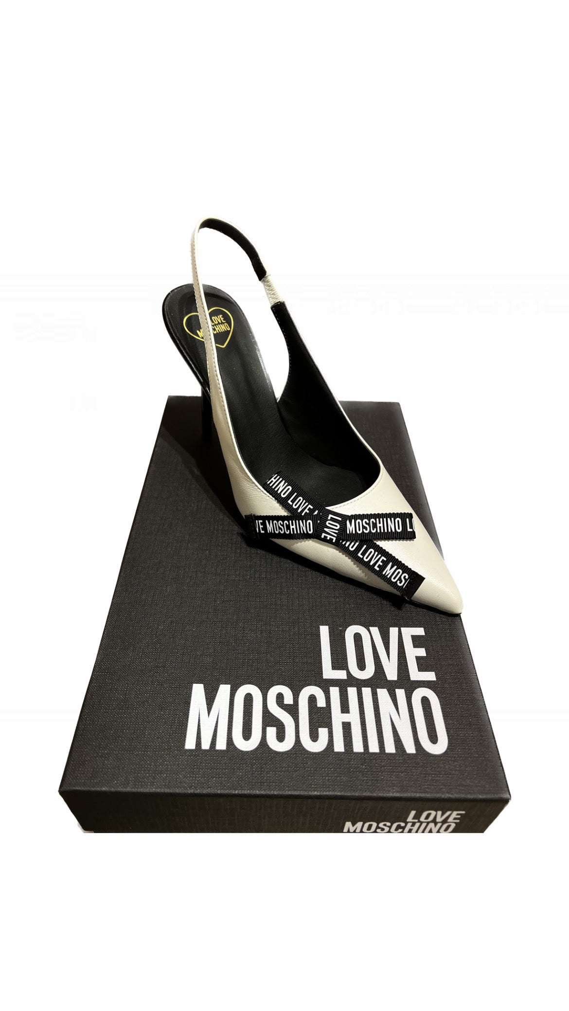 LoveMoschino - Scarpa D. spillo95 nappa bianco