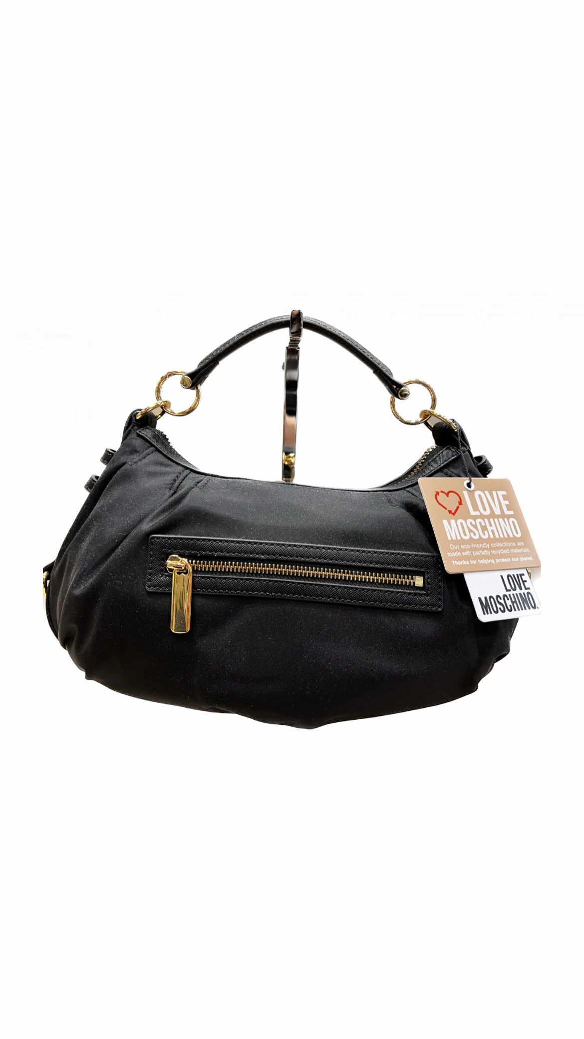 LoveMoschino- Borsa Nylon+PU nero