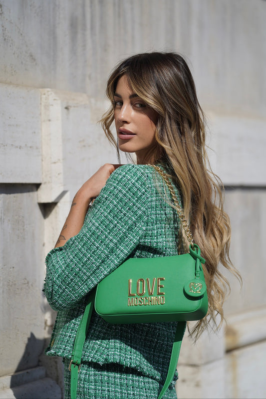 LoveMoschino- Borsa PU verde