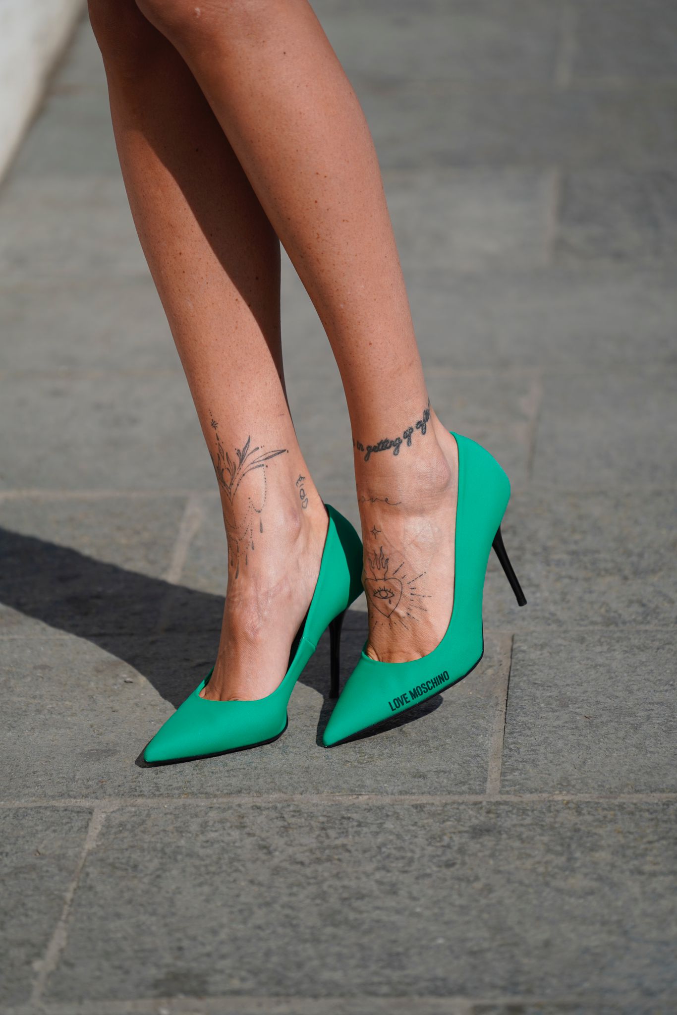 LoveMoschino - Scarpa Spillo95 lycra verde