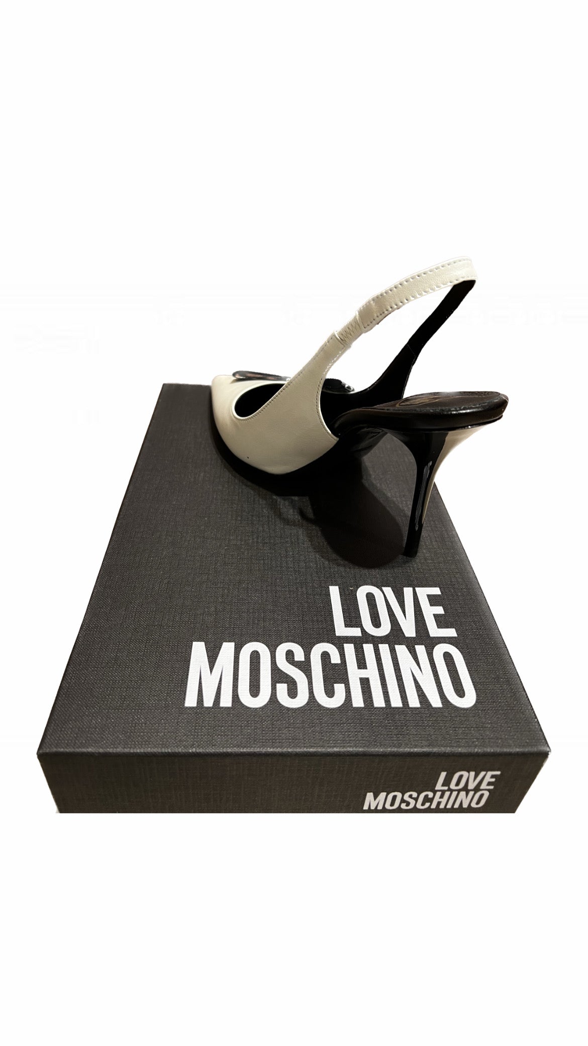 LoveMoschino - Scarpa D. spillo95 nappa bianco