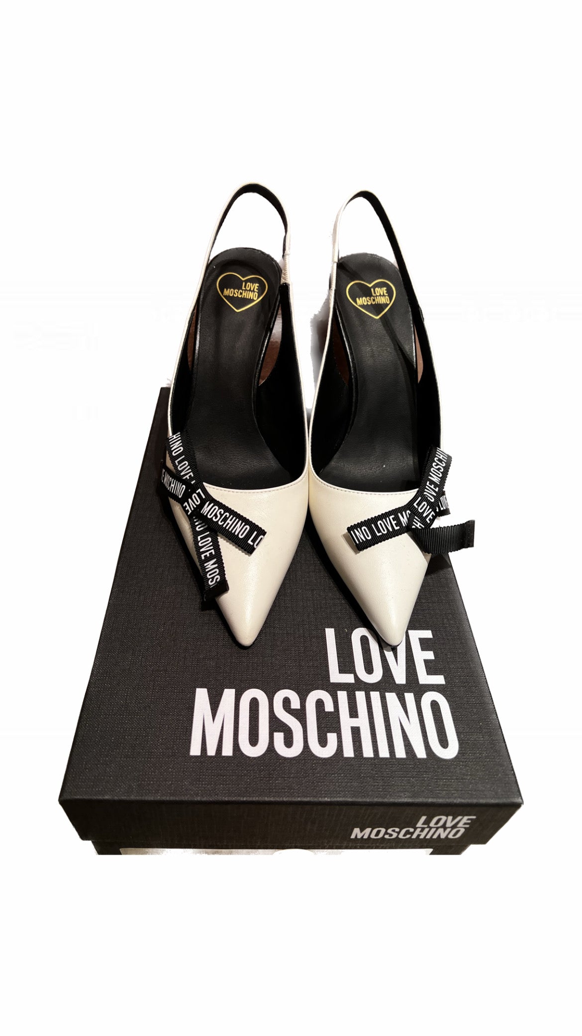 LoveMoschino - Scarpa D. spillo95 nappa bianco